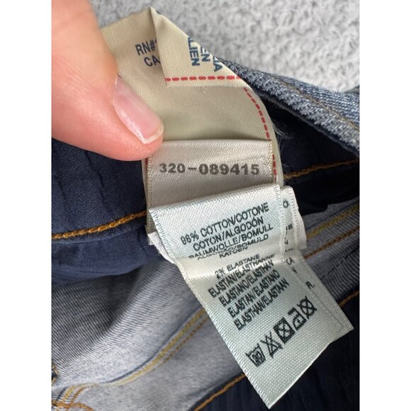 True Religion Womens Lauren Denim Shorts Size 28 Distressed Look Made In Italy N - Picture 16 of 16